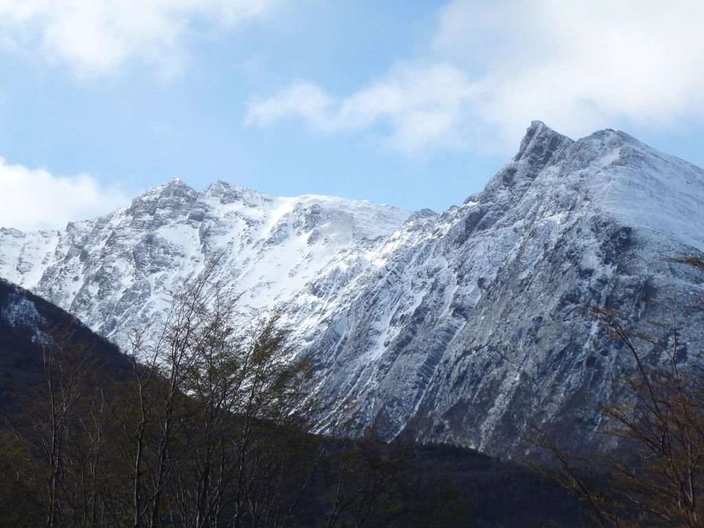 The mountains behind the property